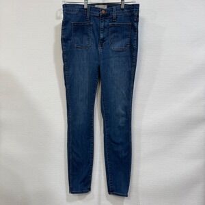Madewell High Waisted Sailor Jeans Womens‎ Size 30 Dark Wash Pockets Denim